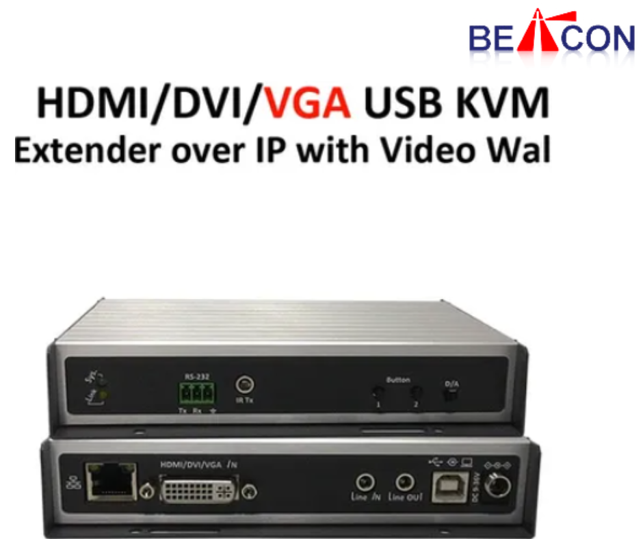 DVI USB KVM Extender over IP